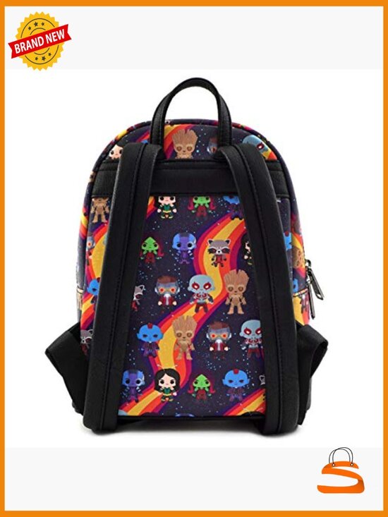 Faux Leather Chibi Print Mini Backpack with Marvel Guardians of the Galaxy main image 5